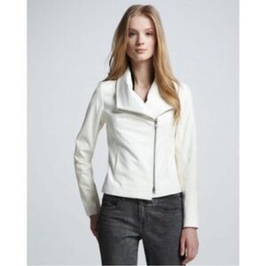 Vince Cream Goat Leather Jacket Size Small